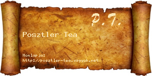 Posztler Tea névjegykártya